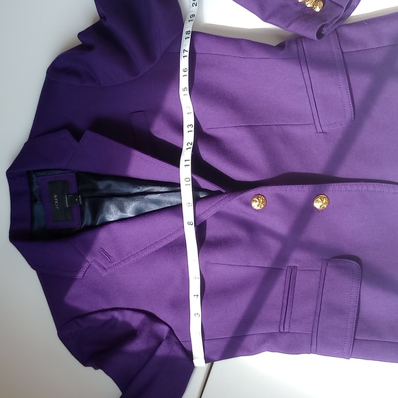 JCREW Royal Purple New Schoolboy Wool Blazer with Brass Buttons 4 Longer Length - Picture 11 of 13